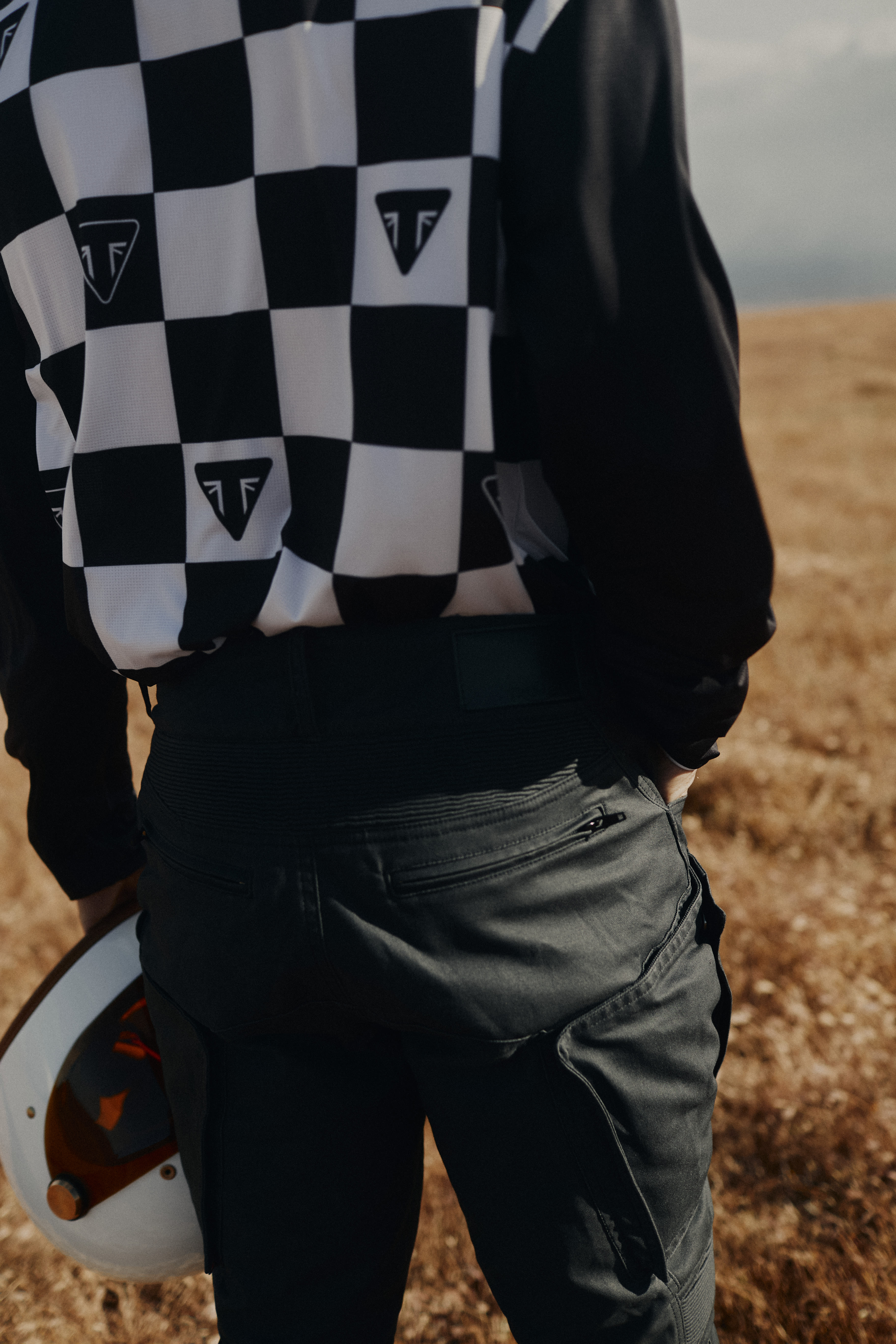 Austin Black & White Checkerboard Enduro Jersey | Motorcycle